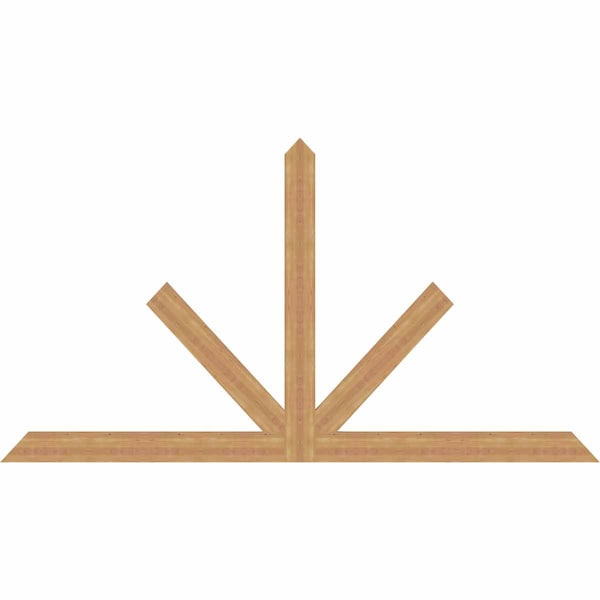 Ekena Millwork Saratoga Timber Gable Bracket, Western Red Cedar, 108"W x 58"H x 1 1/2"D x 5 1/2"F, 13/12 Pitch GBW108X58X0206SAR00SWR - main